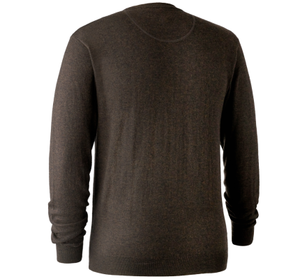 Pull en tricot col rond Kingston marron DEERHUNTER