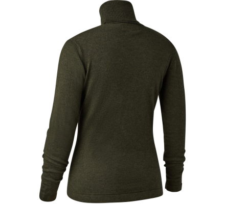 Pull en tricot col roulé Darlington femme vert DEERHUNTER