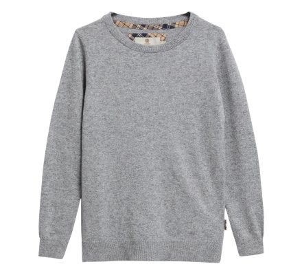 Pull femme Pendle Crew col rond gris BARBOUR