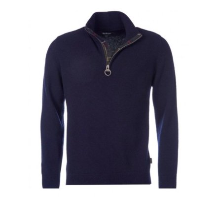 Pull col montant Holden bleu BARBOUR