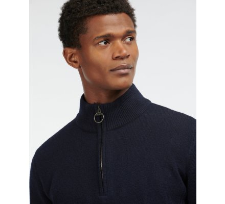 Pull col montant Holden bleu BARBOUR