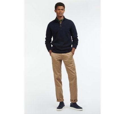 Pull col montant Holden bleu BARBOUR
