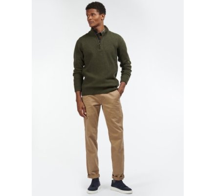 Pull col montant Holden vert BARBOUR