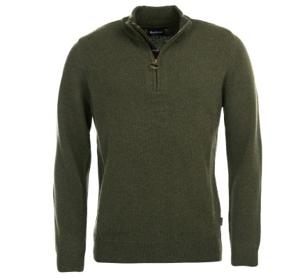 Pull col montant Holden vert BARBOUR