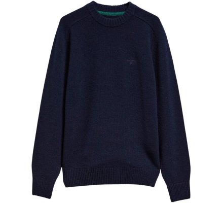 Pull laine Newtown Crewneck bleu navy BARBOUR