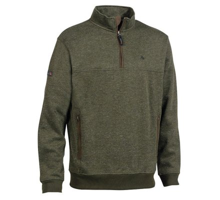 Pull chasse col zippé Muntjac kaki ProHunt VERNEY CARRON