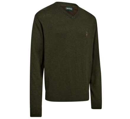 Pull col V Harrington kaki DEERHUNTER