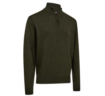 Pull demi zip Harrington kaki DEERHUNTER