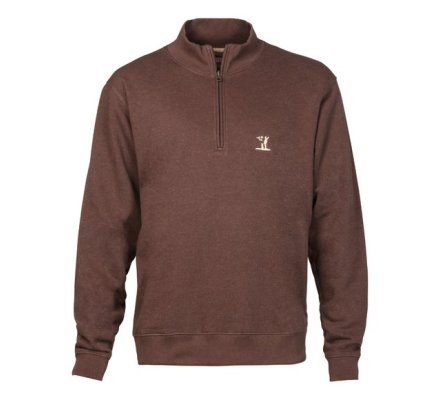 Sweat zippé col montant marron PERCUSSION