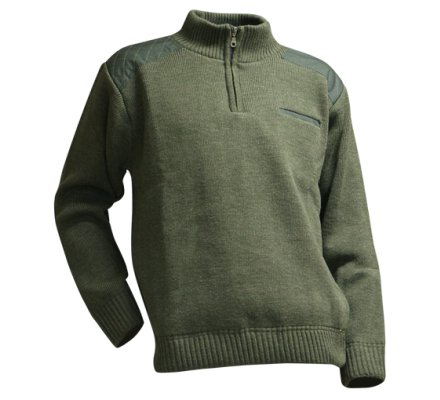 Pull de chasse col montant zippé doublé membrane Perdrix