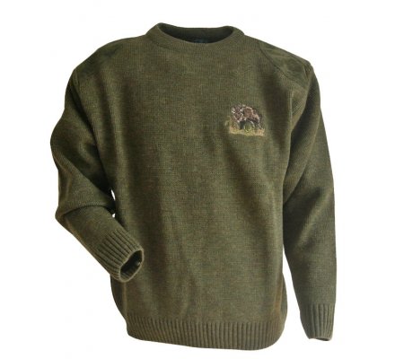 Pull chasse enfant broderie sanglier