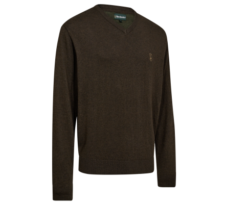 Pull col V Harrington marron DEERHUNTER