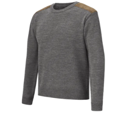 Pull chasse col rond Rocheval marron VERNEY CARRON