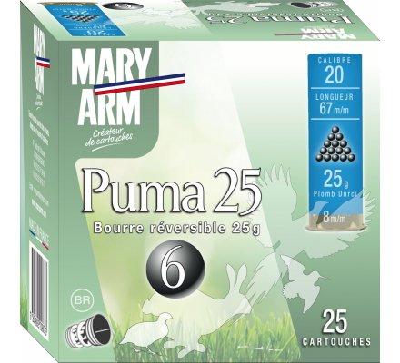 Cartouche PUMA 25 cal 20 Mary Arm