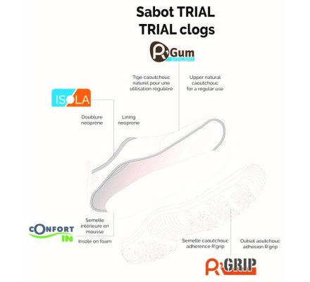 Sabot marine et blanc Trial ROUCHETTE