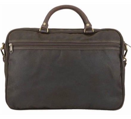 Sacoche Briefcase en coton huilé et cuir Olive BARBOUR