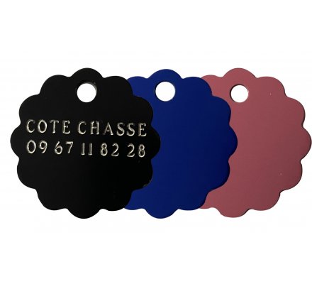 Médaille nuage gravée colorée 2.5 cm