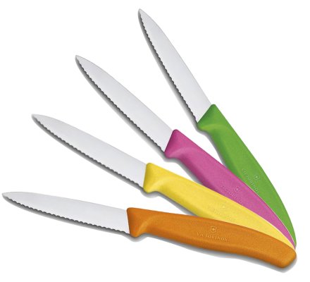 Pack 4 couteaux de table dentelé multi color VICTORINOX