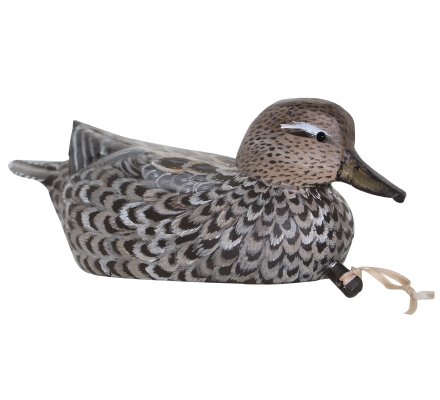 Sculpture bois Sarcelle d'hiver femelle BELMAS