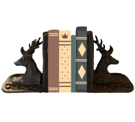 Paire de serre-livres Cerf en fonte LOVERGREEN