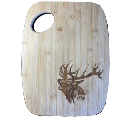 Set de 2 Planches à découper en bois motif Cerf LOVERGREEN