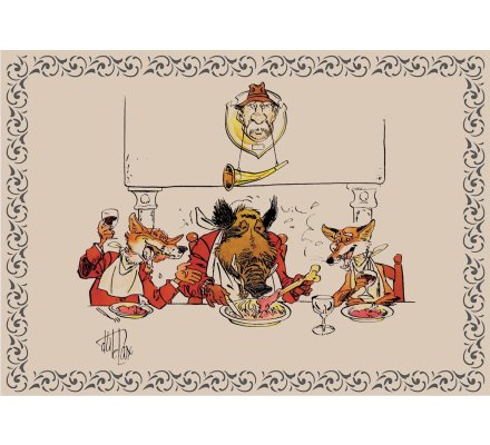 Lot de 50 sets de table en papier 'Repas Animalier' LOVERGREEN