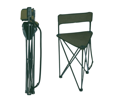 Siège pliant vert avec dossier 