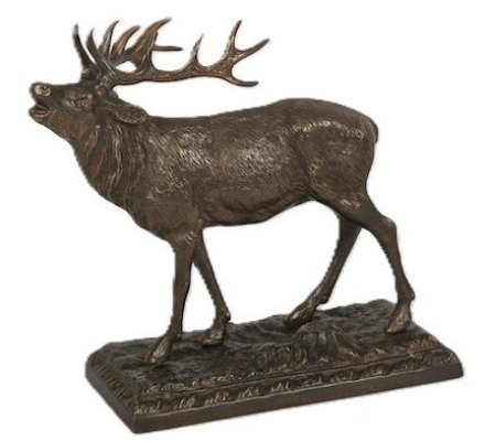 Bronze Cerf au brâme petit modèle LOVERGREEN