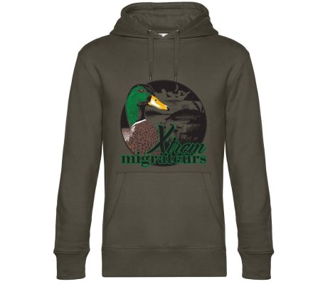 Sweat tête canard colvert vert XTREM MIGRATEURS
