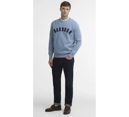 Sweat PREP Logo Crew Neck bleu BARBOUR
