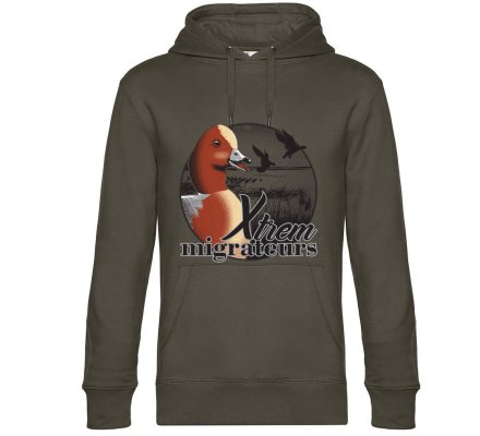 Sweat tête canard siffleur vert XTREM MIGRATEURS