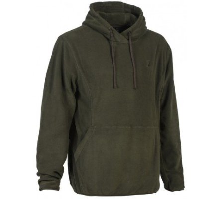 Sweat à capuche polaire kaki PERCUSSION