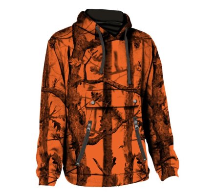 Sweat capuche GhostCamo Blaze orange PERCUSSION