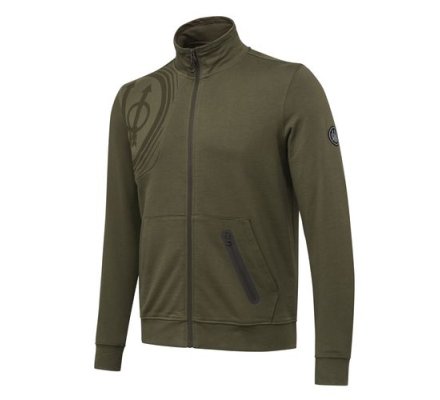 Sweat de chasse zippé kaki BERETTA
