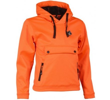 Sweat à capuche enfant orange fluo Percussion