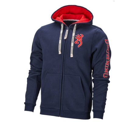 Sweat zippé Snapshot bleu marine BROWNING