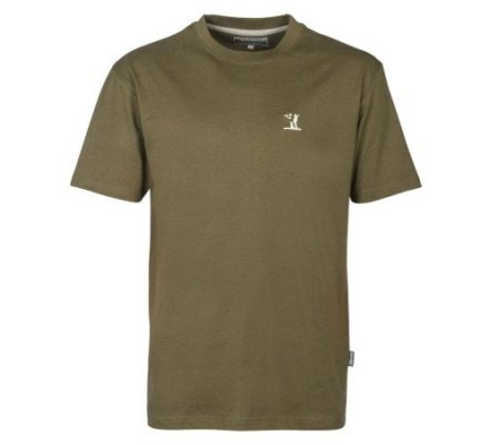 Tee-shirt uni brodé Kaki PERCUSSION