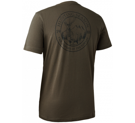 Tee-shirt à manches courtes dessin kaki Deerhunter
