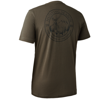 Tee-shirt à manches courtes dessin cerf kaki DEERHUNTER