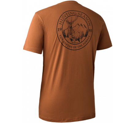 Tee-shirt à manches courtes dessin orange Deerhunter