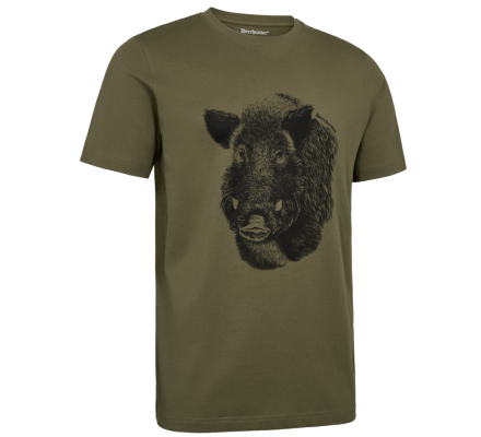 Tee-shirt sanglier manches courtes kaki DEERHUNTER