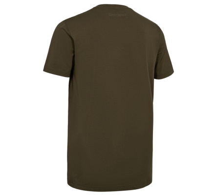 Tee-shirt Bambou kaki manches courtes logo DEERHUNTER