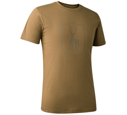 Tee-shirt marron manches courtes logo Deerhunter