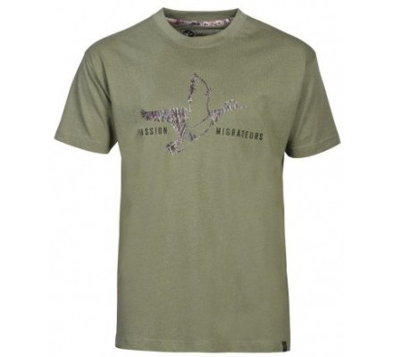 Tee-shirt 'Passion Migrateurs' kaki PERCUSSION  