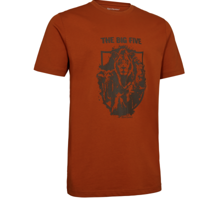 Tee-shirt 'the big five' manches courtes rouille DEERHUNTER