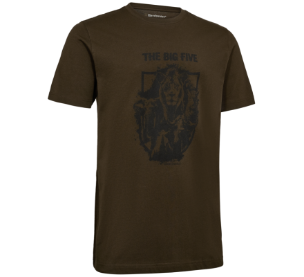 Tee-shirt 'the big five' manches courtes kaki DEERHUNTER
