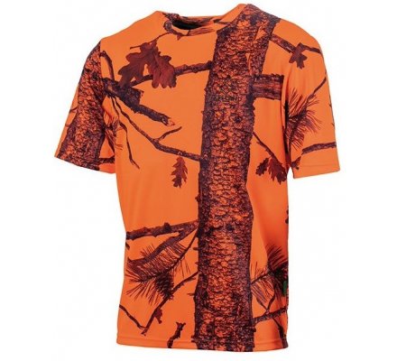 Tee-shirt manches courtes camouflage orange TREELAND