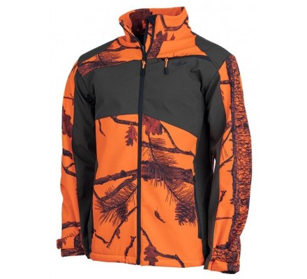 Veste outdoor Softshell camo orange TREELAND 
