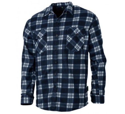 Chemise polaire à carreaux bleue TREELAND