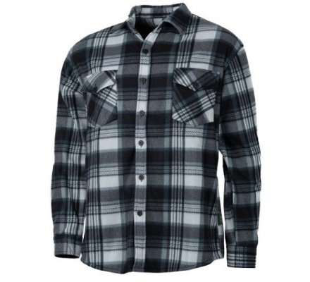 Chemise polaire à carreaux grise TREELAND